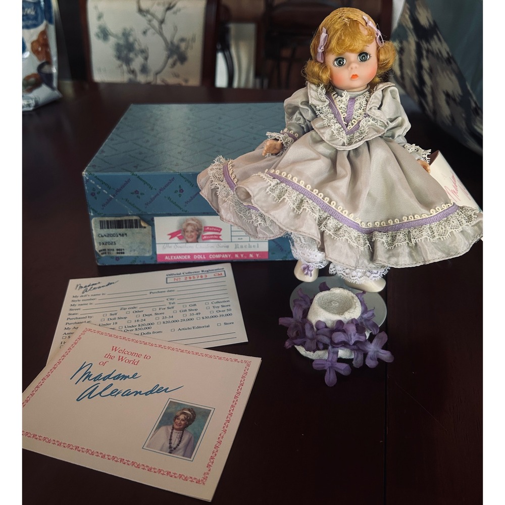 Madame Alexander Rachel Doll Southern Belle 7in Vintage Original Paperwork & Box